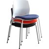 Lorell Arctic Series Stack Chairs Foam Black, Fabric Seat, PK2 42948